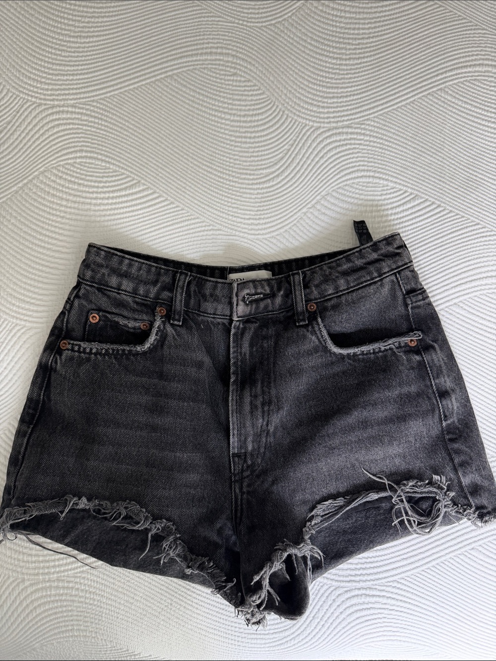 Zara the high waist short in black denim